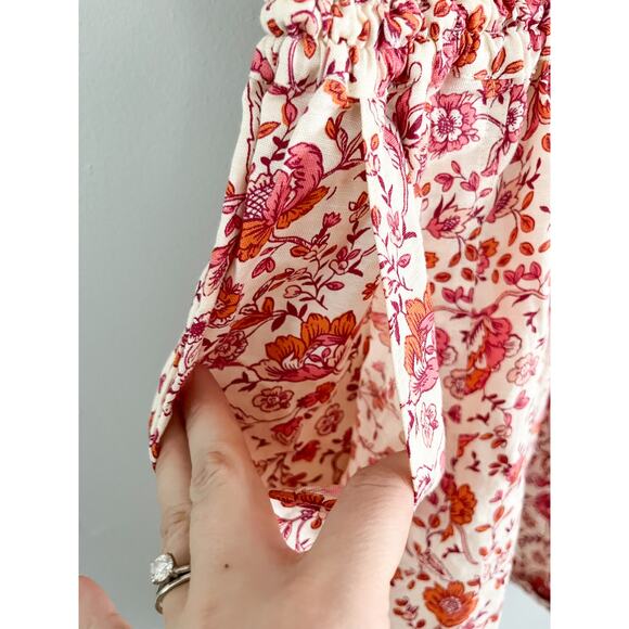 Jessica Simpson | NWT | Printed Floral Linen Blend Romper | Sz M - Picture 8 of 10